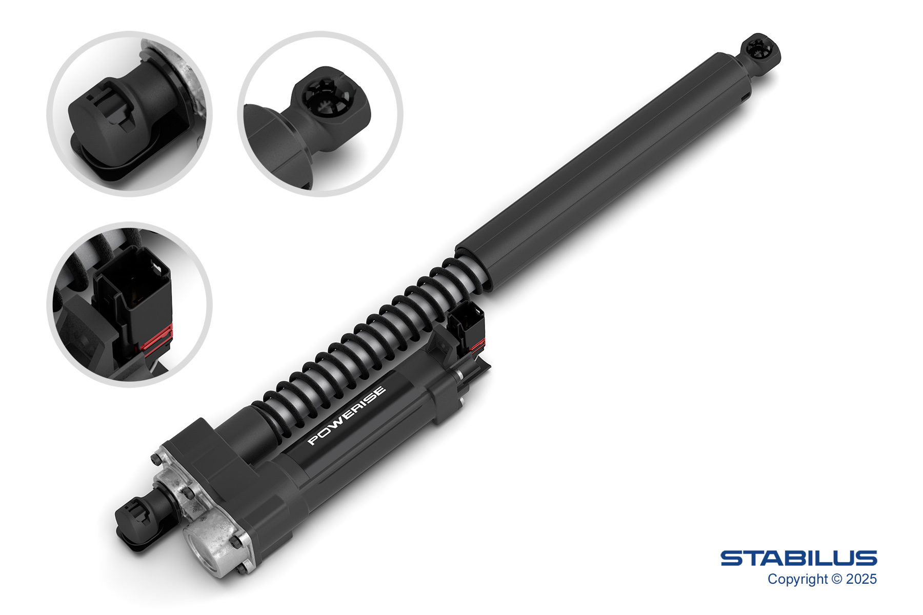 STABILUS Elmotor, bagklap 869543 for PORSCHE