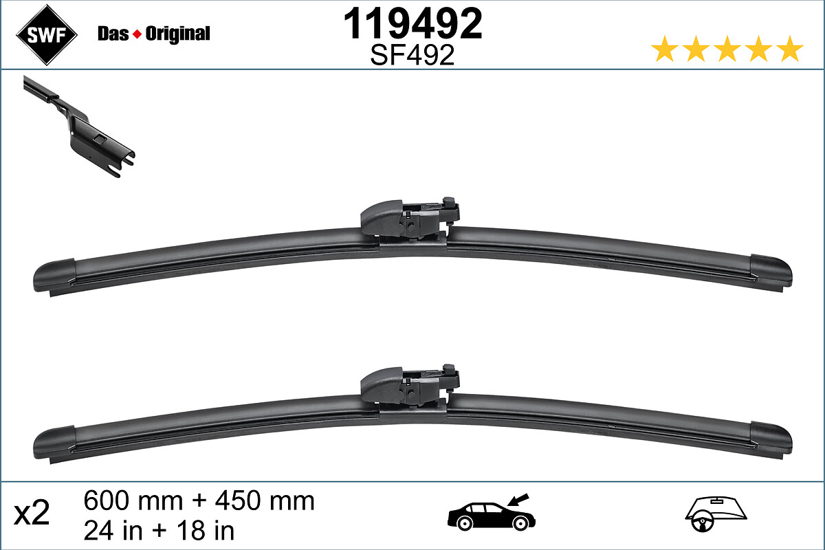 SWF Viskerblad 119492 foran for MAZDA