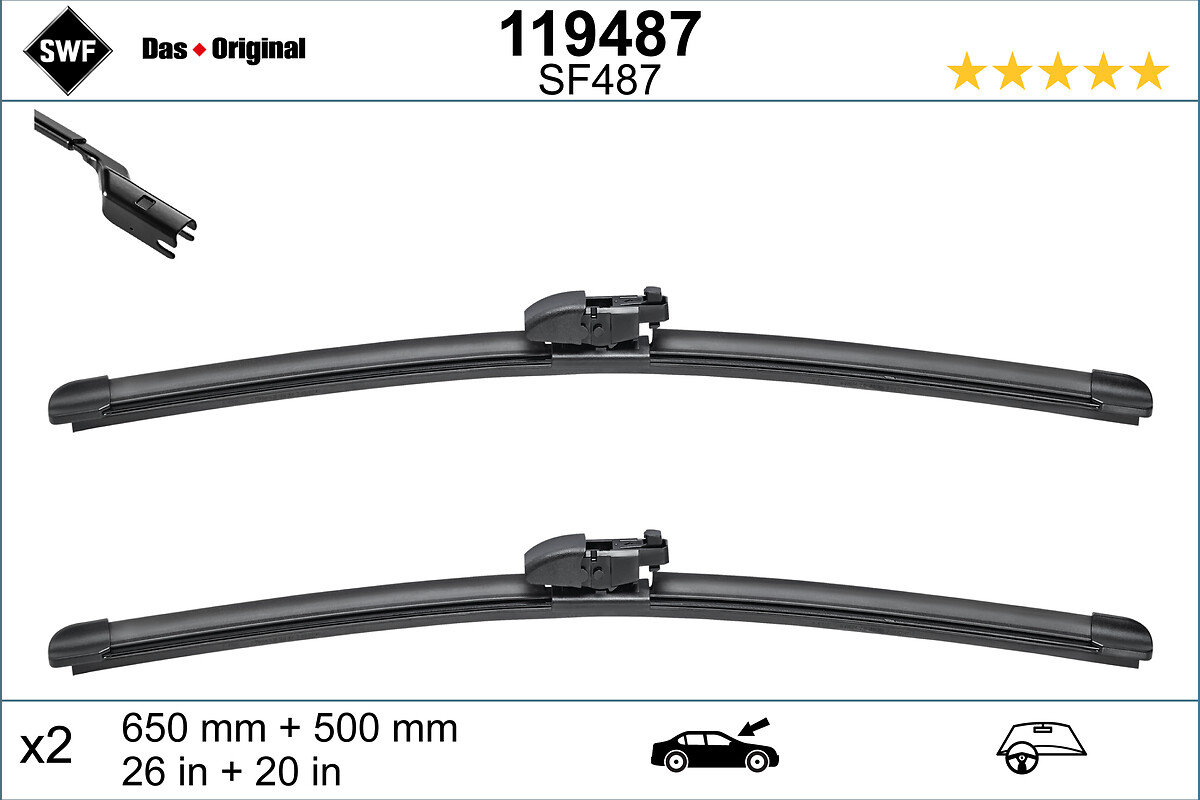 SWF Viskerblad 119487 foran for BMW JAGUAR