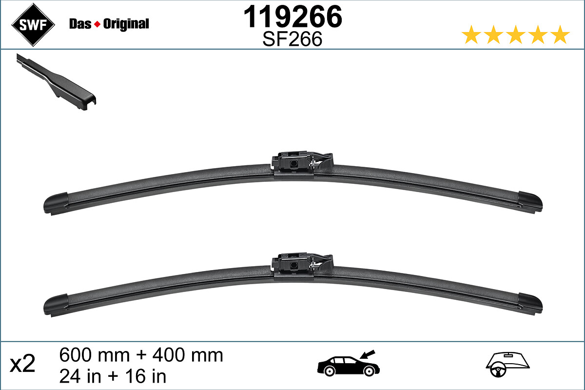 SWF Viskerblad 119266 foran for RENAULT DACIA