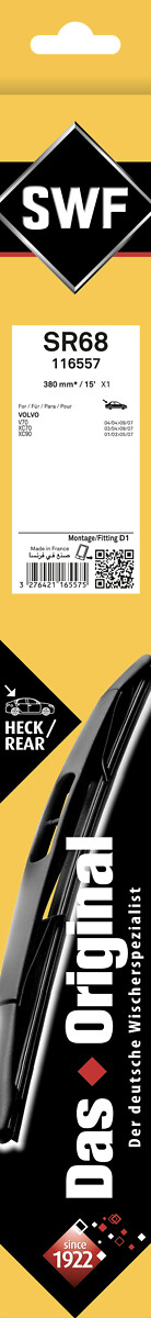 SWF Viskerblad 116557 bag for VOLVO