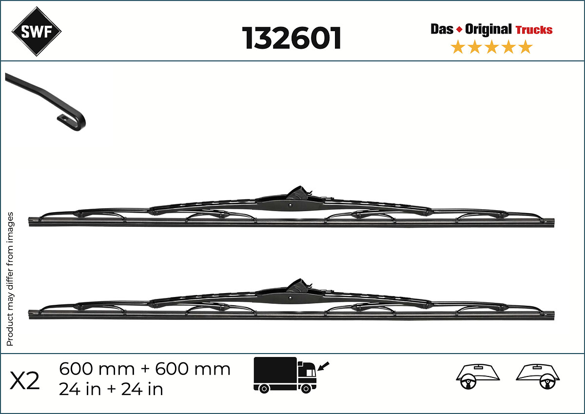 SWF Viskerblad 132601 foran for DAF RENAULT TRUCKS