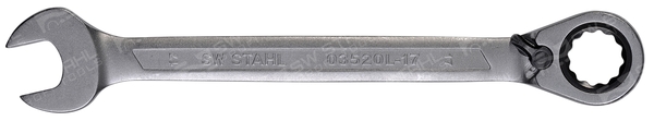 SWSTAHL Skralde-ringgaffelnøgle 03520l17