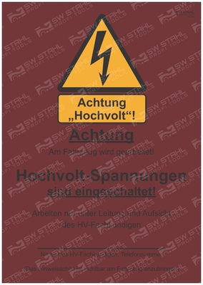 SWSTAHL Advarselsskilt 07336l