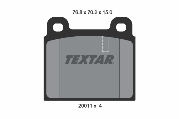 TEXTAR Bremseklodser 2001102 for FERRARI BMW OPEL ALFA ROMEO VW FIAT SKODA MERCEDES-BENZ PORSCHE