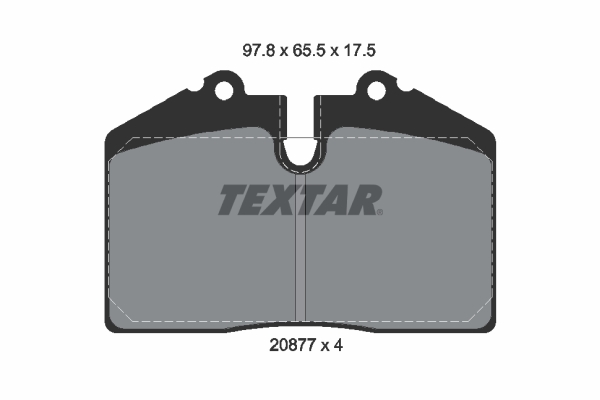 TEXTAR Bremseklodser 2087710 for MASERATI VW PORSCHE AUDI