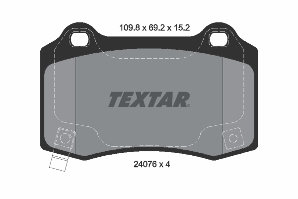 TEXTAR Bremseklodser 2407601 for CHEVROLET JEEP CHRYSLER TESLA