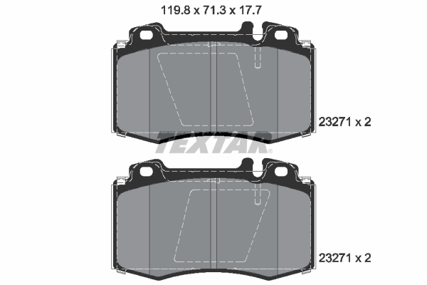 TEXTAR Bremseklodser 2327102 for MERCEDES-BENZ