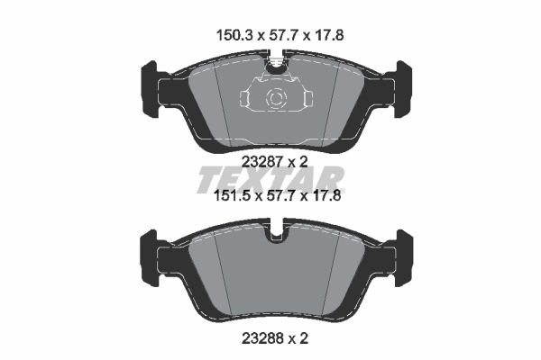TEXTAR Bremseklodser 2328702 for BMW