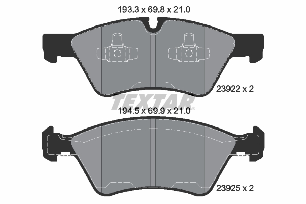 TEXTAR Bremseklodser 2392201 for MERCEDES-BENZ