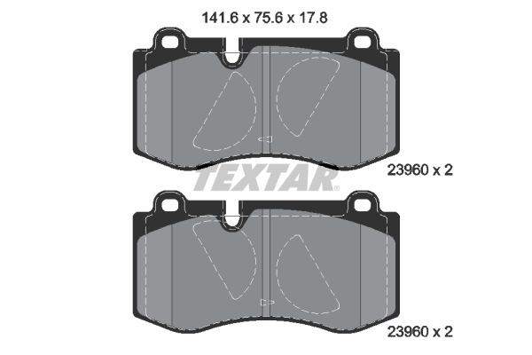 TEXTAR Bremseklodser 2396001 for MERCEDES-BENZ