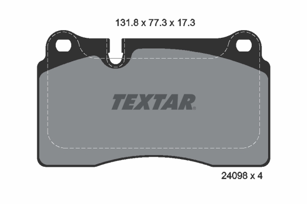 TEXTAR Bremseklodser 2409801 for SEAT SKODA AUDI VW