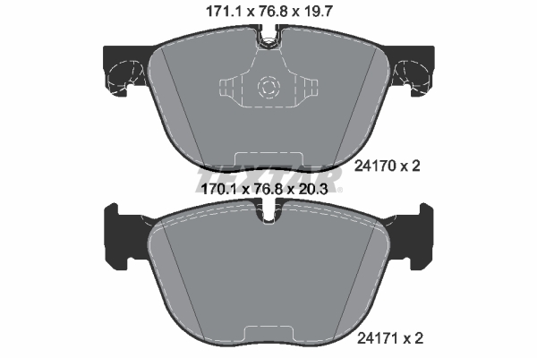 TEXTAR Bremseklodser 2417001 for BMW