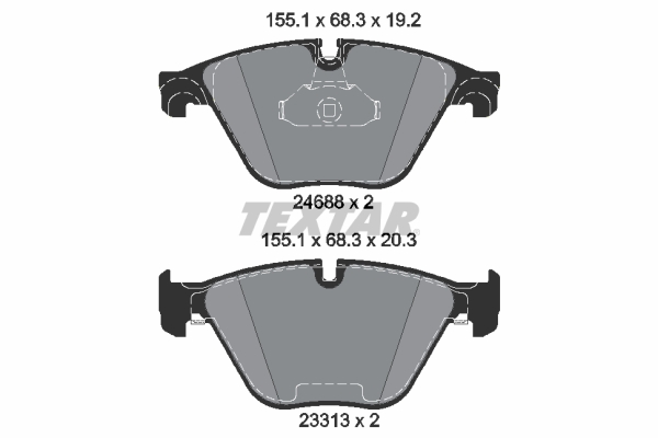 TEXTAR Bremseklodser 2468801 for BMW BMW (BRILLIANCE)