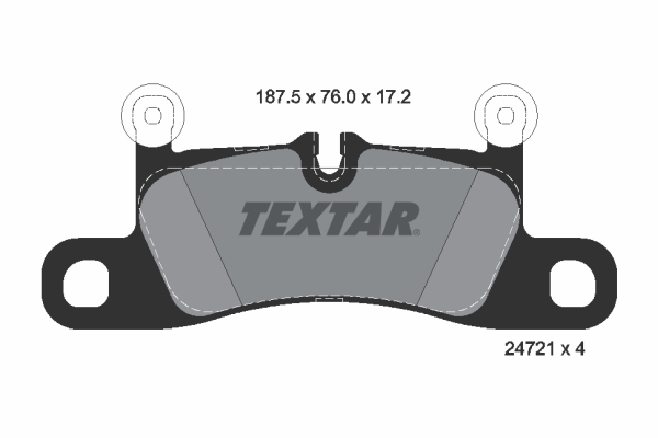 TEXTAR Bremseklodser 2472101 for PORSCHE VW AUDI