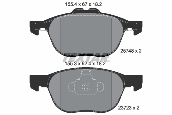 TEXTAR Bremseklodser 2574801 for FORD