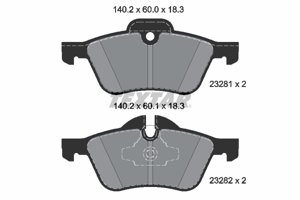 TEXTAR Bremseklodser 2328101 for MINI
