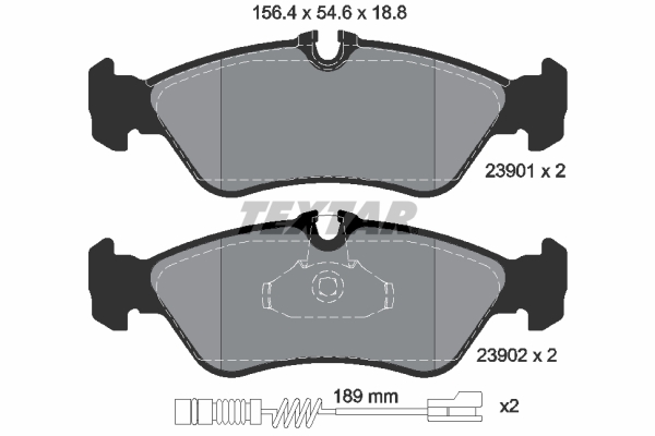 TEXTAR Bremseklodser 2390101 for MERCEDES-BENZ VW