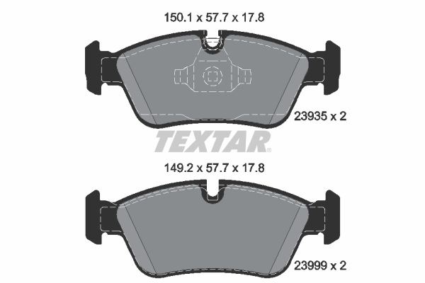 TEXTAR Bremseklodser 2393501 for BMW BMW (BRILLIANCE)