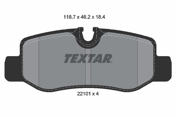 TEXTAR Bremseklodser 2210101 for MERCEDES-BENZ
