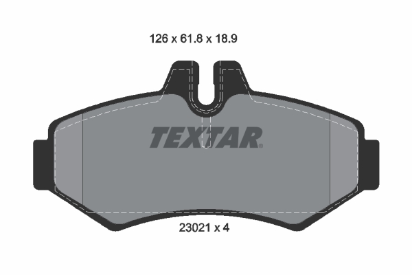 TEXTAR Bremseklodser 2302101 for MERCEDES-BENZ VW