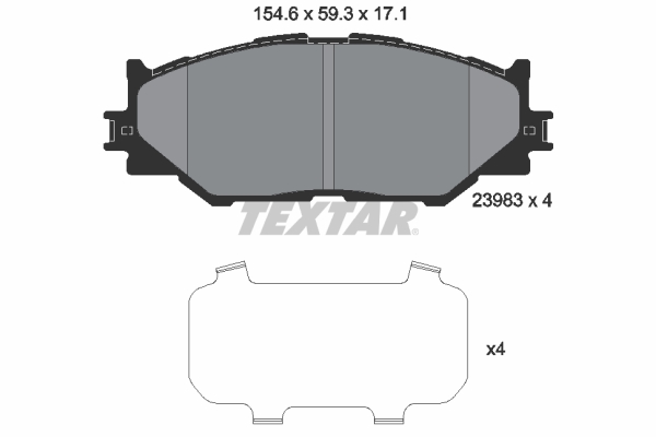 TEXTAR Bremseklodser 2398301 for LEXUS