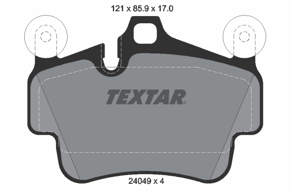 TEXTAR Bremseklodser 2404903 for PORSCHE