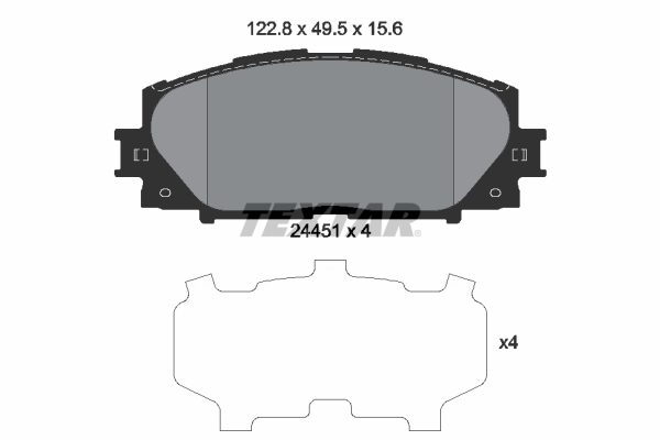 TEXTAR Bremseklodser 2445101 for TOYOTA