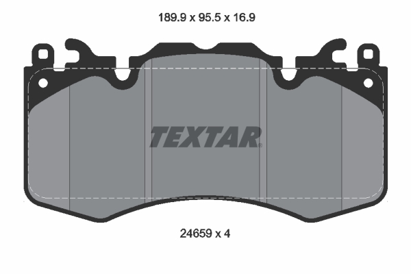 TEXTAR Bremseklodser 2465901 for LAND ROVER