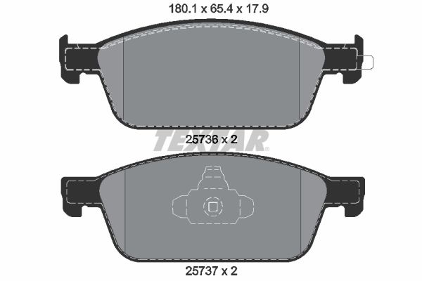 TEXTAR Bremseklodser 2573601 for FORD LINCOLN FORD (CHANGAN)