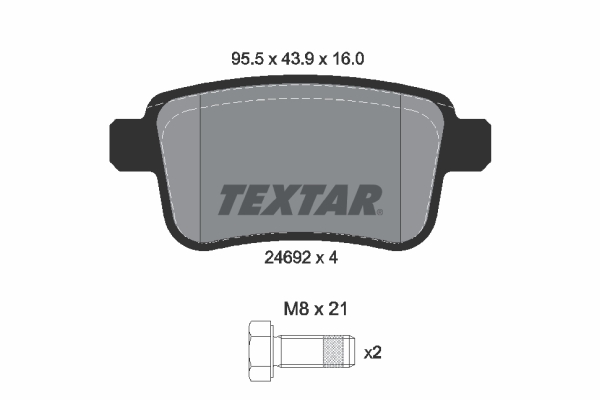 TEXTAR Bremseklodser 2469204 for MERCEDES-BENZ NISSAN