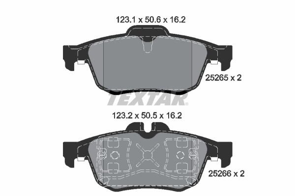 TEXTAR Bremseklodser 2526501 for SAMSUNG RENAULT
