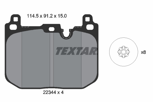TEXTAR Bremseklodser 2234401 for MINI