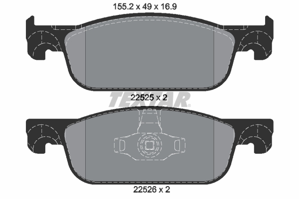 TEXTAR Bremseklodser 2252501 for DACIA RENAULT