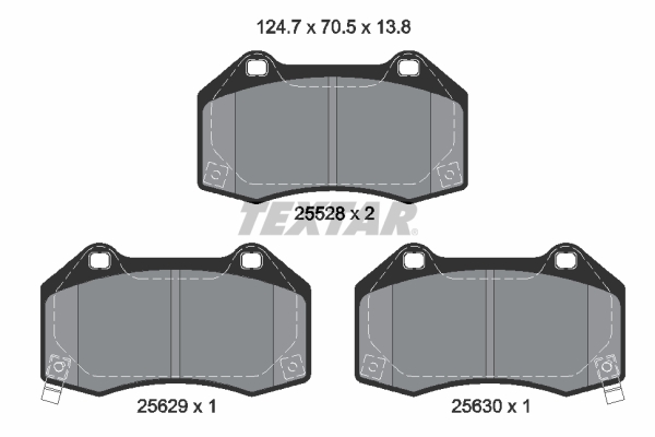 TEXTAR Bremseklodser 2552803 for MAZDA FIAT
