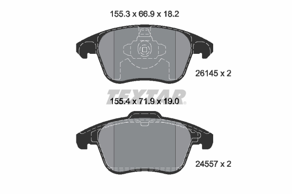 TEXTAR Bremseklodser 2614501 for DS