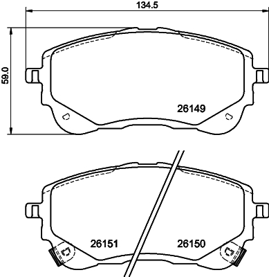 DON Bremseklodser pcp1807 for TOYOTA LEXUS SUZUKI
