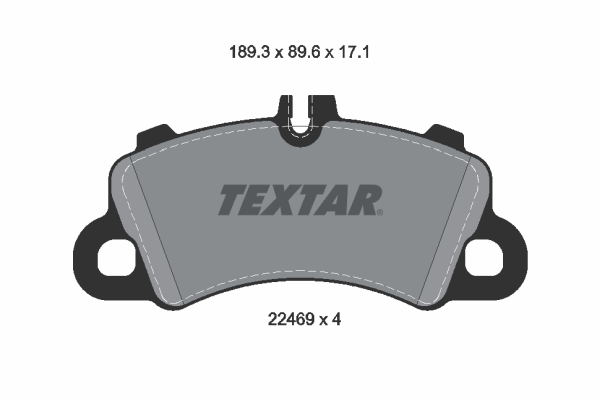 TEXTAR Bremseklodser 2246901 for PORSCHE