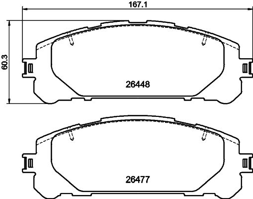 DON Bremseklodser pcp2061 for SUZUKI TOYOTA LEXUS TOYOTA (GAC)