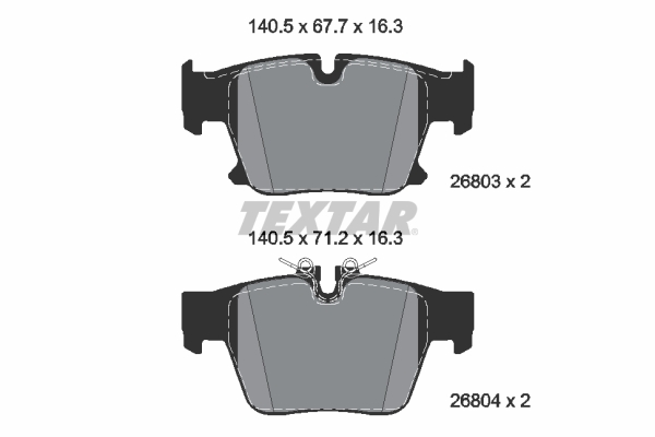 TEXTAR Bremseklodser 2680301 for BMW