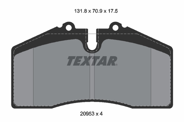 TEXTAR Bremseklodser 2095311 for PORSCHE