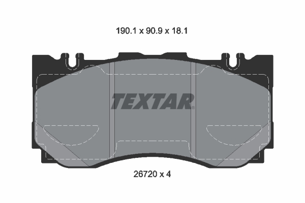 TEXTAR Bremseklodser 2672001 for MERCEDES-BENZ
