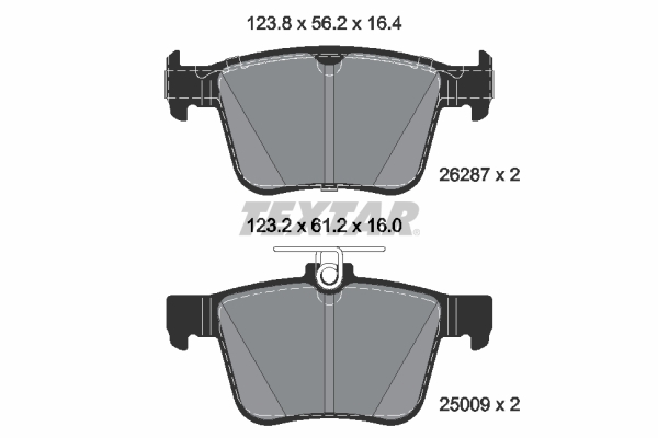 TEXTAR Bremseklodser 2628701 for SKODA SEAT CUPRA VW