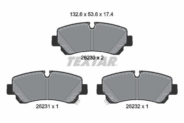 TEXTAR Bremseklodser 2623001 for MAXUS