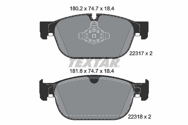 TEXTAR Bremseklodser 2231701 for VOLVO POLESTAR