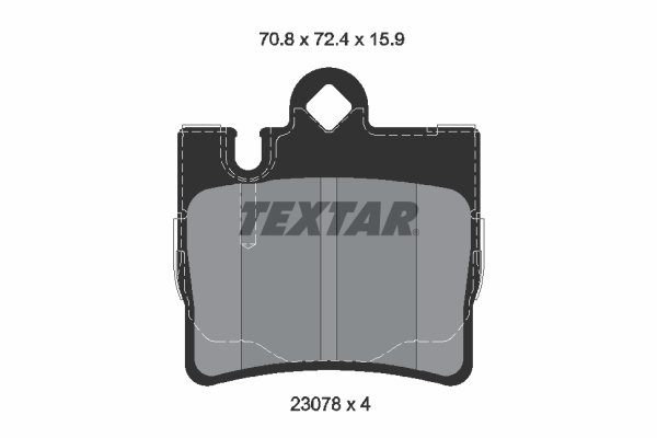 TEXTAR Bremseklodser 2307801 for MERCEDES-BENZ