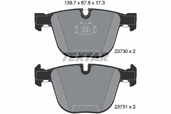 TEXTAR Bremseklodser 2373001 for BMW BENTLEY