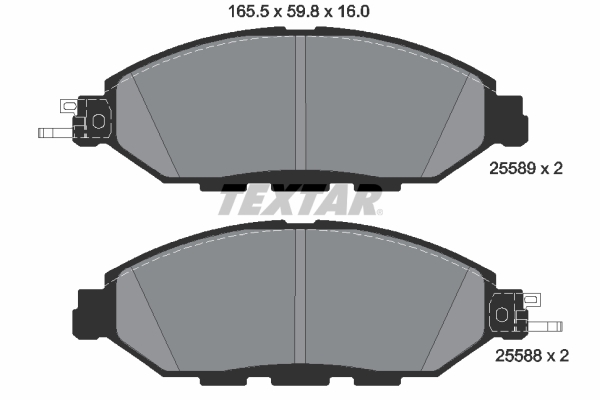 TEXTAR Bremseklodser 2558903 for NISSAN NISSAN (DFAC) INFINITI