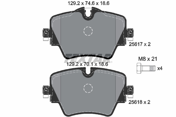 TEXTAR Bremseklodser 2561701 for BMW TOYOTA MINI