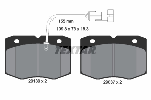 TEXTAR Bremseklodser 2913901 for IVECO